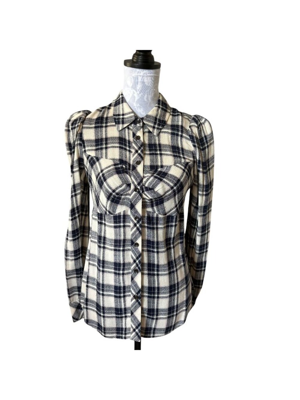 Veronica Beard Candice Top Shirt Long Sleeve Designer Womens Size 2